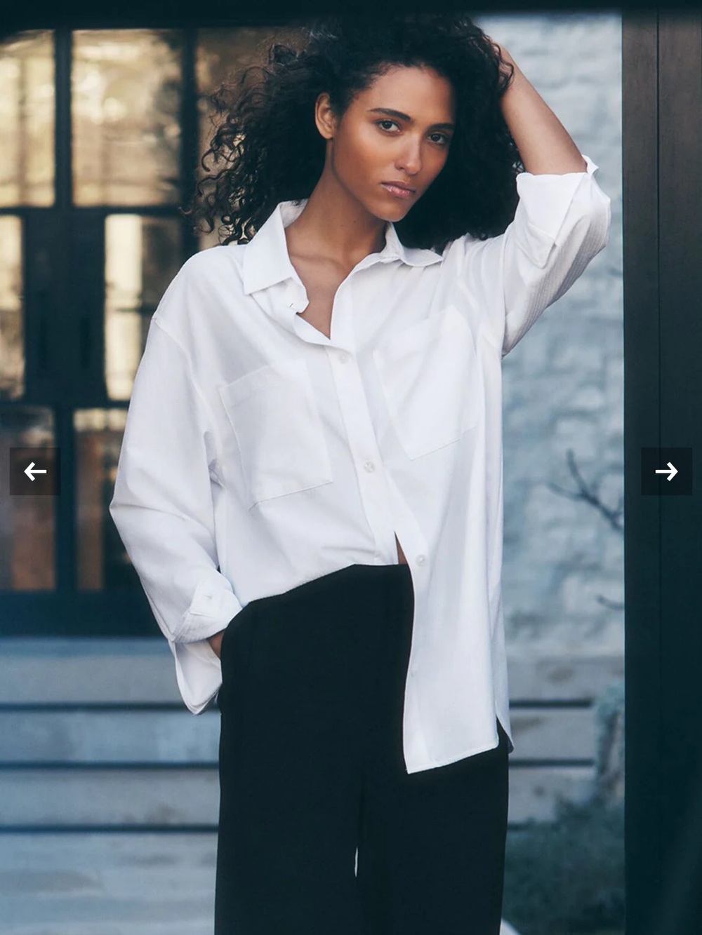 Alo White Dreamscape Button Down Long Sleeve Shirt (NWOT)